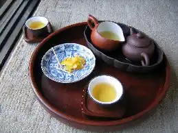 Image 22A traditional Chinese tea culture (茶艺，茶藝) set and three gaiwan. (from Chinese culture)