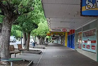 Footpath on the main street of Chinchilla