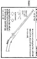 A Ming matchlock firearm from the Shenqipu, 1598