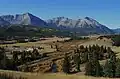Chinook Peak (left) and Sentry Mountain (right) rising above Crowsnest Valley
