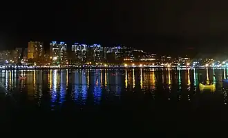 Chitgar Lake in night.