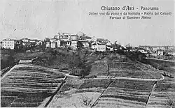 postcard sent in 1923 from Chiusano d'Asti