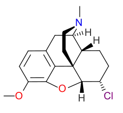 Chemical structure of chlorodihydrocodide.