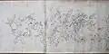 Panel from 3rd scroll with frogs and monkeys harrying an oxcart