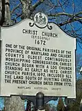 Christ Church - Historic Marker, December 2008