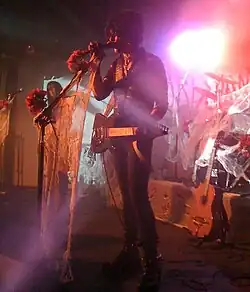 Christian Death performing live in 2010. Left to right: Maitri, Valor Kand