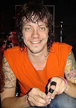 Powell after a Man Man performance, 15 April 2007