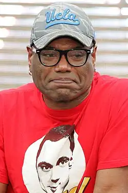 A photograph of actor Christopher Judge; he did the voice and cinematic motion capture for Kratos in the game.