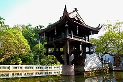 The One Pillar Pagoda, constructed c. 1050 by Emperor Lý Thái Tông[186] and destroyed in 1952