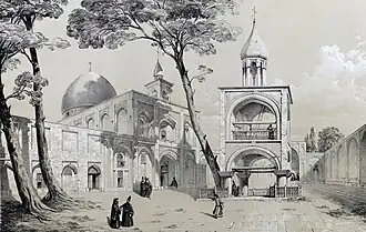 Painting of the Cathedrl in 1840s by Eugène Flandin