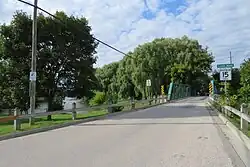 Old single-lane bridge in Churchville carrying Churchville Road over the Credit River