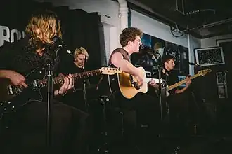 Circa Waves performing at Rough Trade in Nottingham, 2017