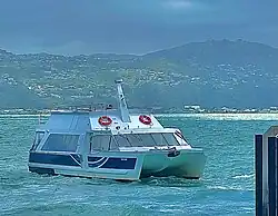 City Cat, built in 1995, off Matiu / Somes wharf