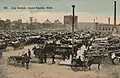 Postcard showing city market in Grand Rapids, Michigan, about 1910