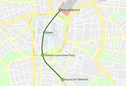 City Tunnel route