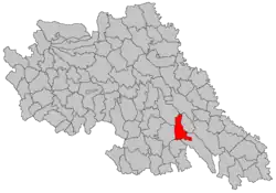Location in Iași County