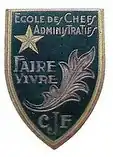 Metal insignia of the Administrative Leadership School.