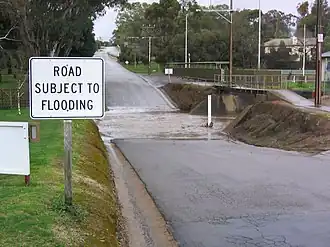 Flooded street in Clare