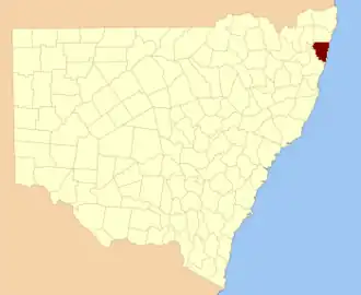 Location in New South Wales