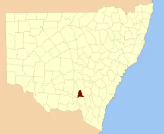 Location in New South Wales