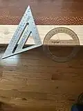 20° on protractor and angle square