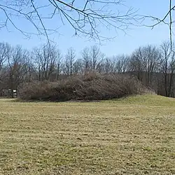 Prehistoric Edgington Mound on U.S. Route 52
