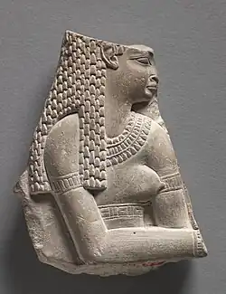 Double-sided votive relief; c.&nbsp;305 BC; limestone; 8.3 × 6.5 × 1.4&nbsp;cm; Cleveland Museum of Art (Cleveland, Ohio, US)
