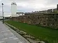Low light and wall of Clifford's Fort