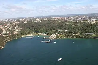 Aerial view of Clifton Gardens Reserve