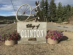 Clinton's welcome sign