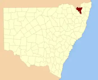 Location in New South Wales