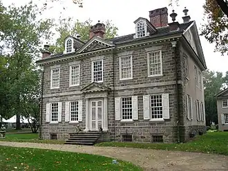 Right front of the house