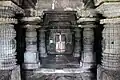 Closed mantapa facing a sanctum