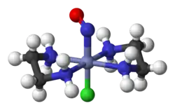 trans-+, an octahedral complex containing a "bent NO" ligand.