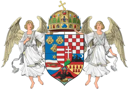 Coat of arms of Transylvania in the coat of arms of the Kingdom of Hungary (1867–1915)