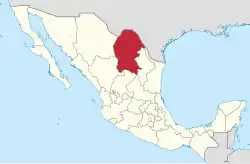 State of Coahuila within Mexico
