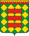The coat of arms of Nekrasovsky, Russia.