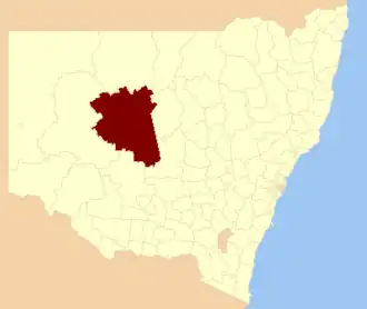 Location in New South Wales