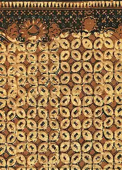 The batik sarong in "Kawung" pattern, Java, Indonesia
