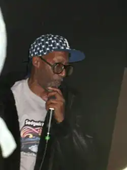 Coke La Rock performing with DJ Kool Herc at a February 28, 2009 event in the Bronx.