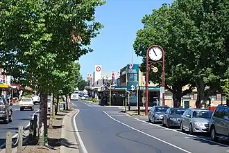 The Princes Highway running through Colac
