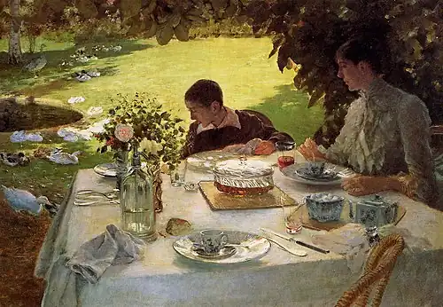 Breakfast in the Garden, 1884