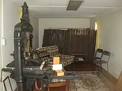 A press at 'Haven of History', a reconstruction of the Church Missionary Society mission station in Paihia, with a press in the style of Colenso's.