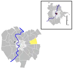 Position of the quartiere within the city of Rome