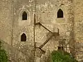 Partially ruined internal staircase