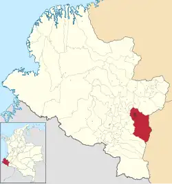 Location of the municipality and city of Pasto in the Department of Nariño
