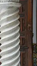 Column with a twisted shaft.