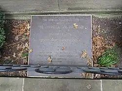 Plaque for the fountain