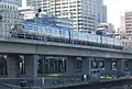 The new Viaduct viewed from the Yarra River.