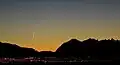 Setting behind the Andes, at Bariloche, Argentina, on 17 January